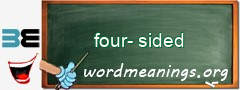 WordMeaning blackboard for four-sided